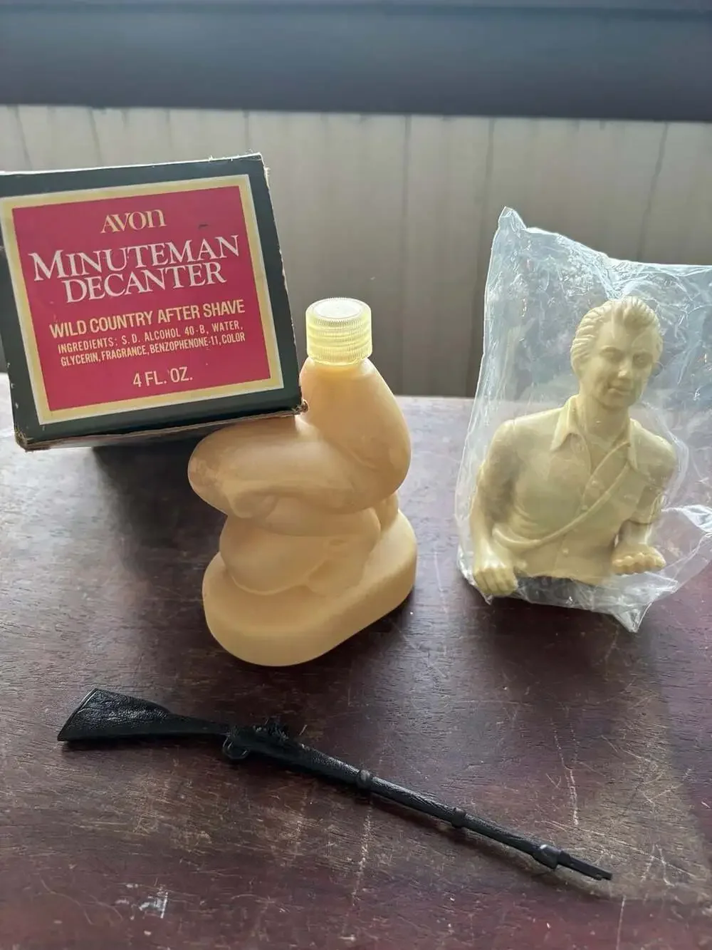 Vintage Avon Minuteman Decanter Wild Country After Shave With Box